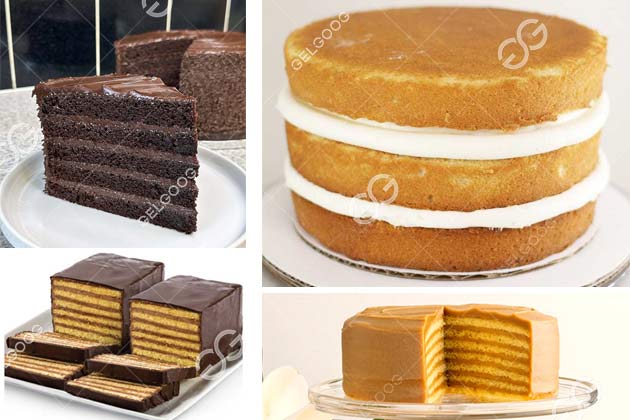 Línea De Productos De Pasteles En Capas