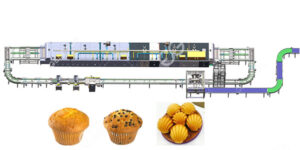 Línea de producción de pasteles