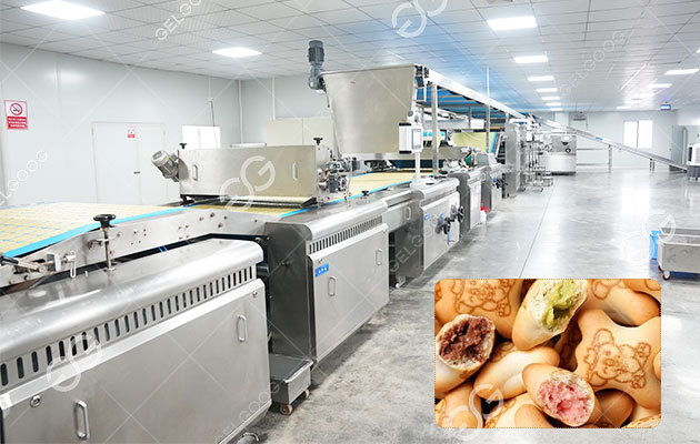 Línea de procesamiento de galletas rellenas